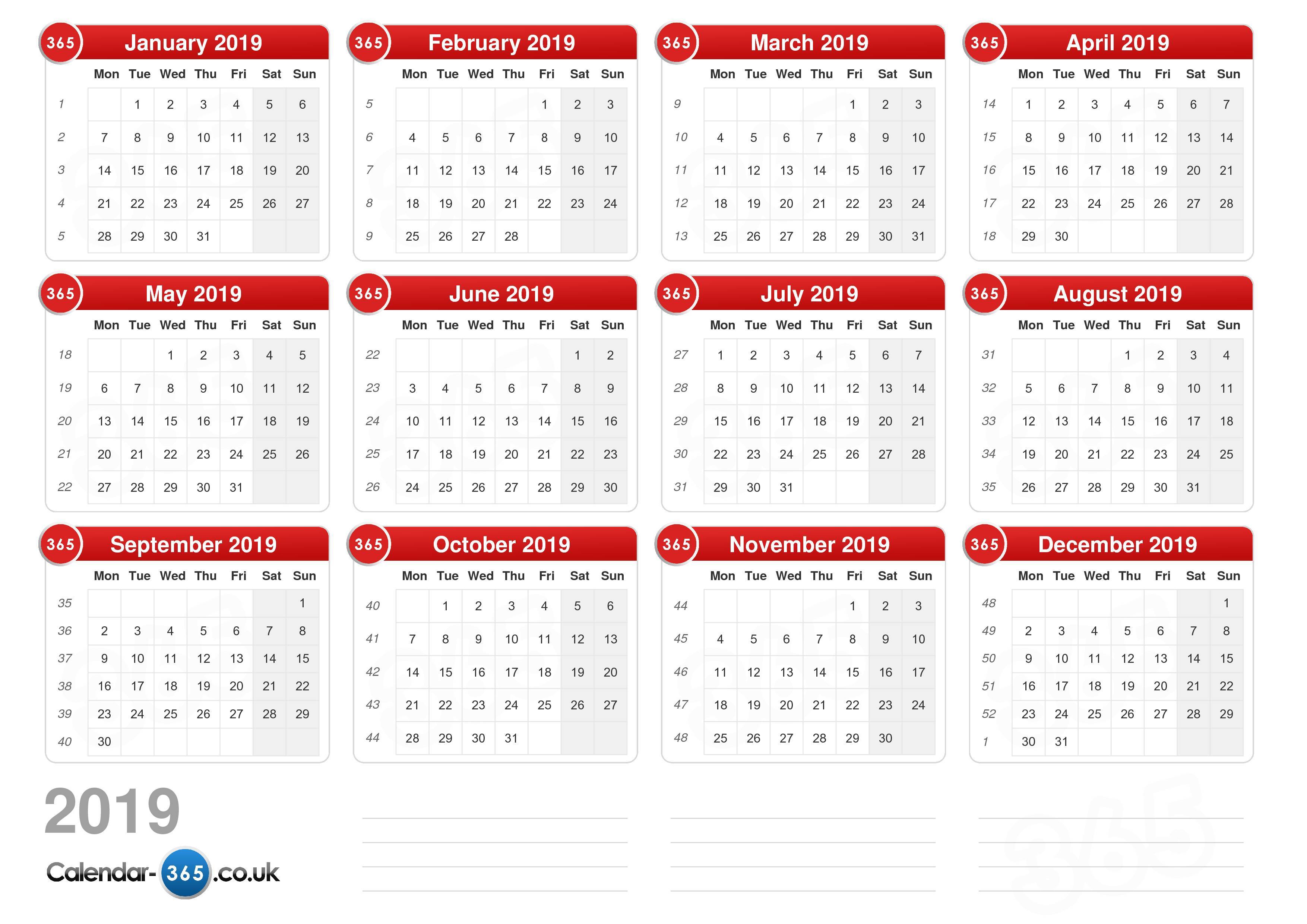 Calendar template for mac pages 2019